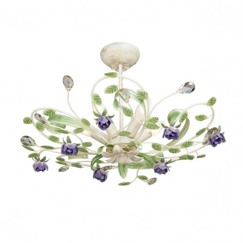 потолочная люстра vitaluce v1439/5pl зеленая в Нижневартовске