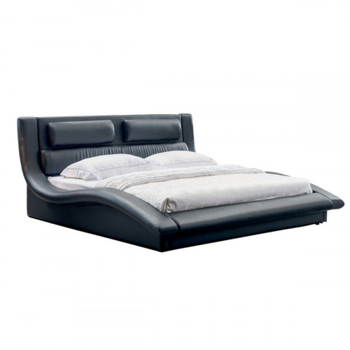 кровать двуспальная 160х200 из экокожи черная mars в Нижневартовске