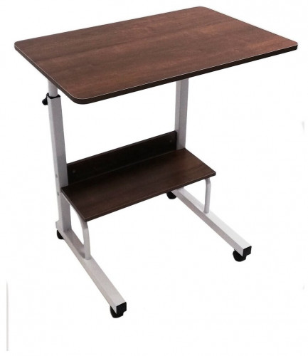 прикроватный столик для ноутбука, с регулировкой высоты на колесиках, коричневый в Нижневартовске