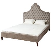 кровать двуспальная коричневая с каретной стяжкой julia в Нижневартовске