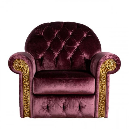 кресло tesoro ткань сиреневое в Нижневартовске