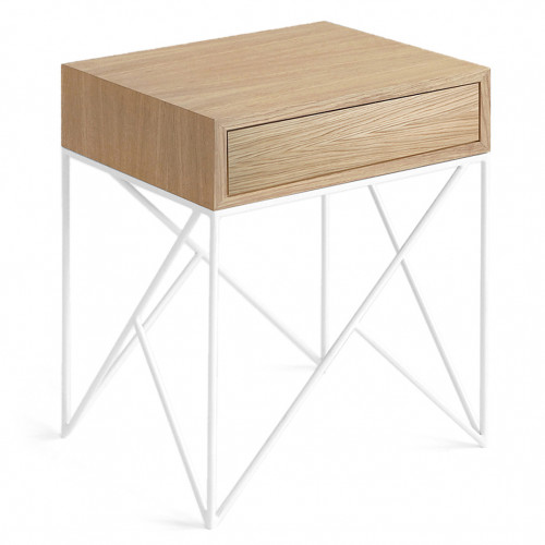 прикроватная тумба с ящиком prince светлый дуб светлые ножки в Нижневартовске