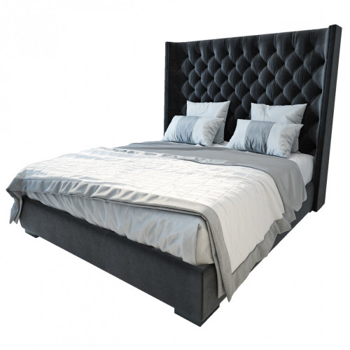 кровать большая 200х200 jackie king черная в Нижневартовске