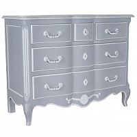 комод на 5 ящиков людовик с состариванием без направляющих серый в Нижневартовске