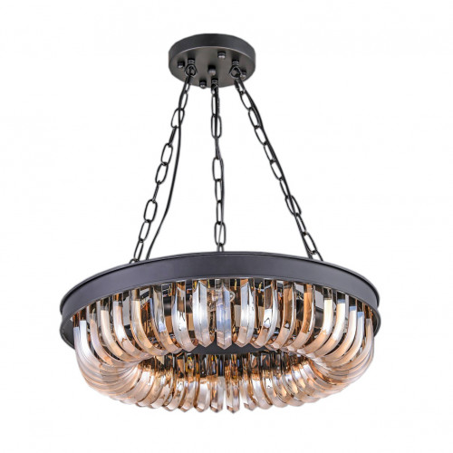 люстра terra black amber d50 черная, стекло янтарного цвета в Нижневартовске