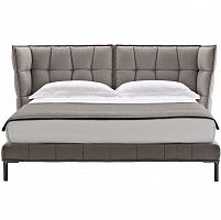 кровать двуспальная 180х200 серая husk в Нижневартовске