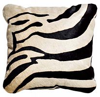 подушка меховая 40х40 зебра бело-черная в Нижневартовске