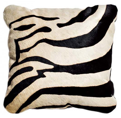 подушка меховая 40х40 зебра бело-черная в Нижневартовске
