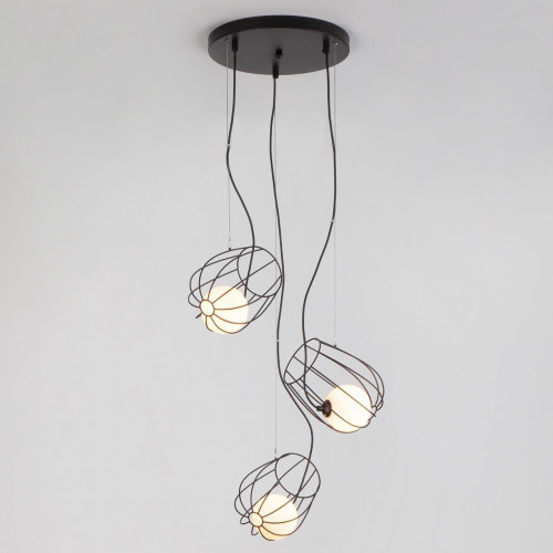 подвесная люстра eurosvet basket 50138/3 черный в Нижневартовске