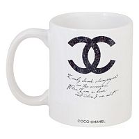 кружка с рисунком drink champagne. coco chanel в Нижневартовске