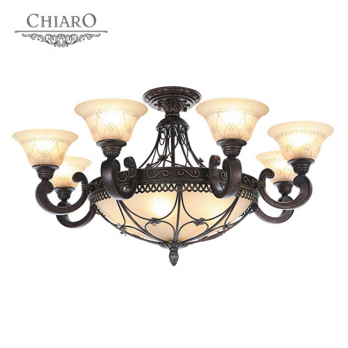 потолочная люстра chiaro айвенго 382012812 бежевая в Нижневартовске