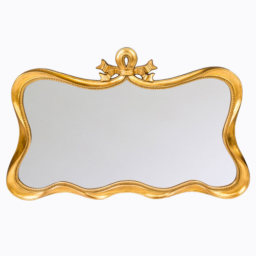 зеркало золотое горизонтальное в изогнутой раме с лентами марсель в Нижневартовске