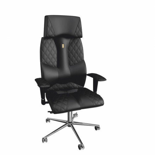 кресло эргономичное business на колесиках черное в Нижневартовске