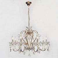 подвесная люстра eurosvet 3570/8 золото/прозрачный хрусталь strotskis в Нижневартовске