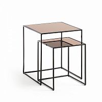 набор из 2 приставных столов sute с золотой зеркальной столешницейт от la forma (ex julia grup) в Нижневартовске