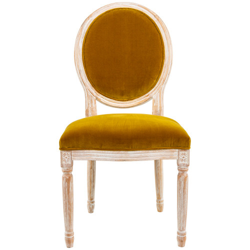 стул «луи / медовая горчица» (бархат, белый жемчуг) в Нижневартовске