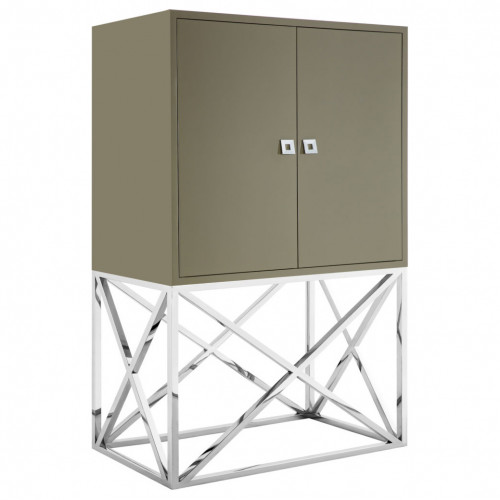 комод prinz серый, серебряный в Нижневартовске