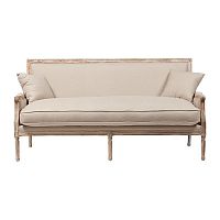 диван auguste salon bench with burlap прямой бежевый в Нижневартовске