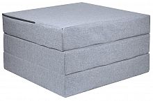 пуф шарм-дизайн матрас мобильный шаг 120 светло-серый в Нижневартовске