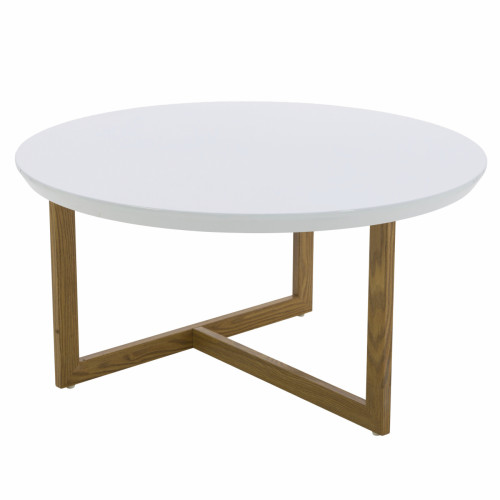 стол кофейный jason белый/коричневый в Нижневартовске