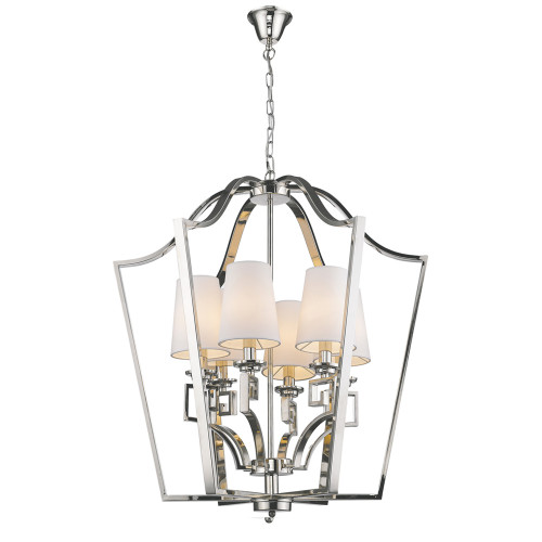 люстра presidential 6 от delight collection белая/никель в Нижневартовске