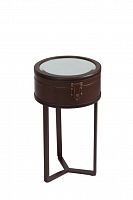 придиванный круглый столик с зеркалом lucero medio зеркальный, тёмно-коричневый в Нижневартовске