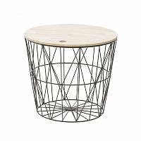 стол-корзина flora m чёрного цвета в Нижневартовске