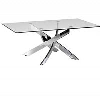 столик журнальный стеклянный прямоугольный f1143 стальные ножки от angel cerda в Нижневартовске