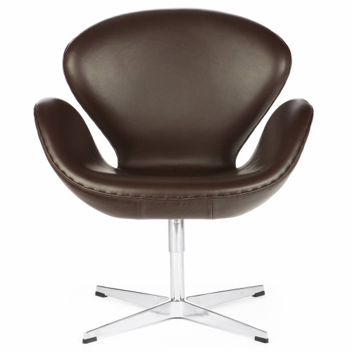 кресло swan кожа темно-коричневое в Нижневартовске