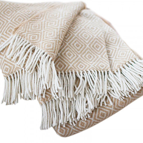 бежевый шерстяной плед в Нижневартовске