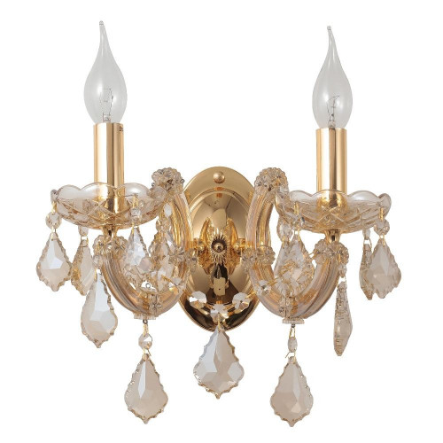 бра crystal lux ines ap2 gold/amber в Нижневартовске