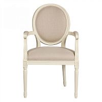 кресло vintage french round молочный/кремовый лен в Нижневартовске