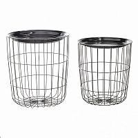 набор столы-корзины 2 шт. черный в Нижневартовске