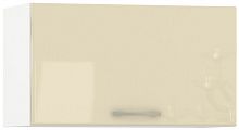 шкаф навесной горизонтальный 600 кухня сандра ваниль глянец/белый, дверь открывается вверх в Нижневартовске