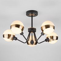 потолочная люстра eurosvet jasper 70093/5 черная белая в Нижневартовске