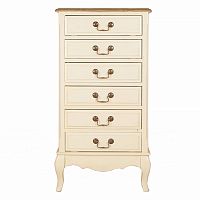 маленький комод leontina 6 ящиков на ножках бежевый в Нижневартовске