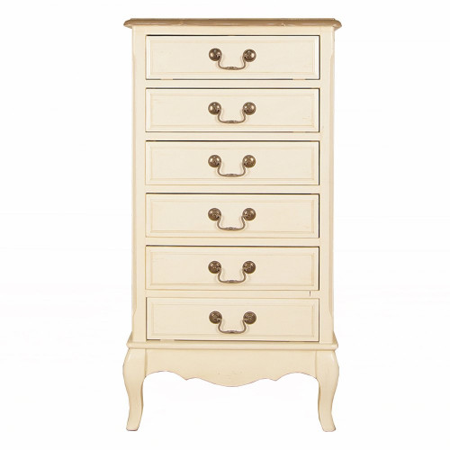 маленький комод leontina 6 ящиков на ножках бежевый в Нижневартовске