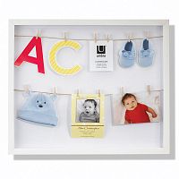 панно с зажимами для 12 фотографий clothesline белое в Нижневартовске