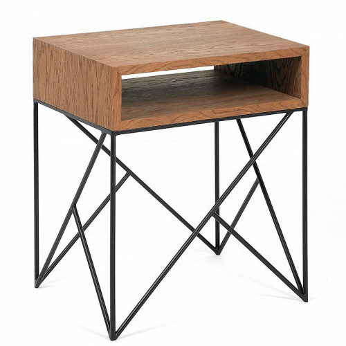 прикроватная тумба prince темный дуб с черным в Нижневартовске