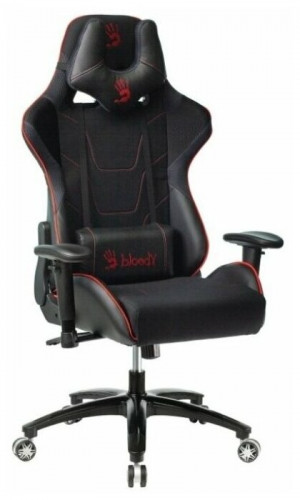 кресло игровое a4 bloody gc-400 черный/красный искусст.кожа/ткань в Нижневартовске