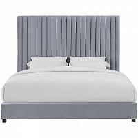 кровать mora 90х200 велюр серый р в Нижневартовске