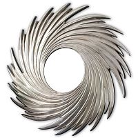 зеркало-солнце в раме свирл серебро в Нижневартовске