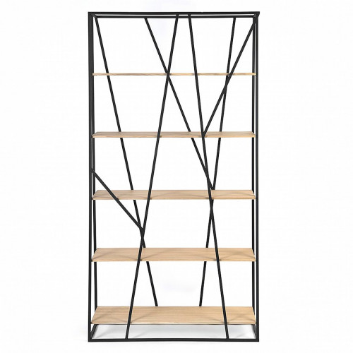 стеллаж powell black светлый дуб в Нижневартовске