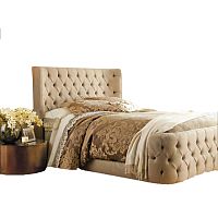 кровать двуспальная 180х200 светло-коричневая из велюра onika в Нижневартовске