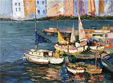 картина маслом набережная в Нижневартовске