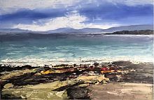 картина маслом берег моря в Нижневартовске