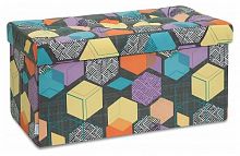 пуф банкетка дели большой, складной с ящиком для хранения, многоцветный, delicatex в Нижневартовске