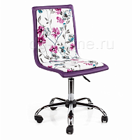 кресло компьютерное mis белое с сиреневым в Нижневартовске