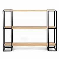 стеллаж smolling 3 black светлый дуб в Нижневартовске