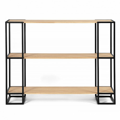 стеллаж smolling 3 black светлый дуб в Нижневартовске